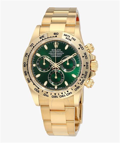 gold with green face rolex|gold rolex with green dial.